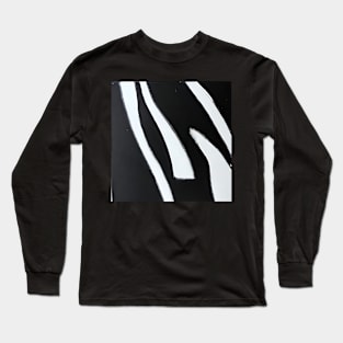 Minimal black on white Long Sleeve T-Shirt